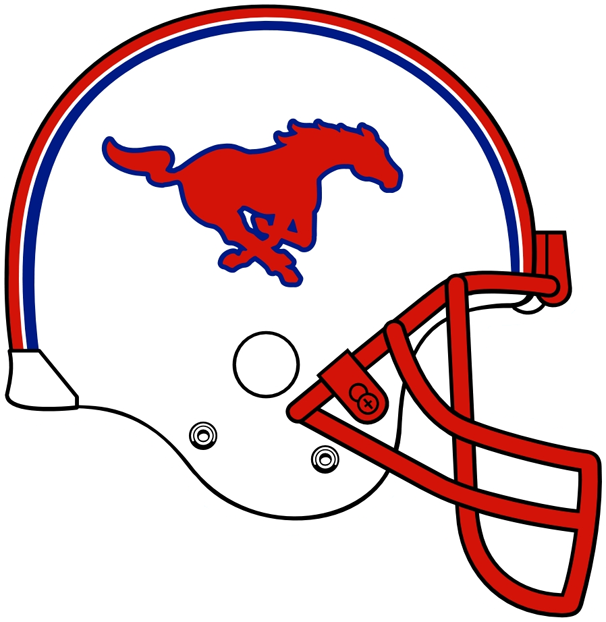 Southern Methodist Mustangs 0-Pres Helmet Logo t shirts iron on transfers...